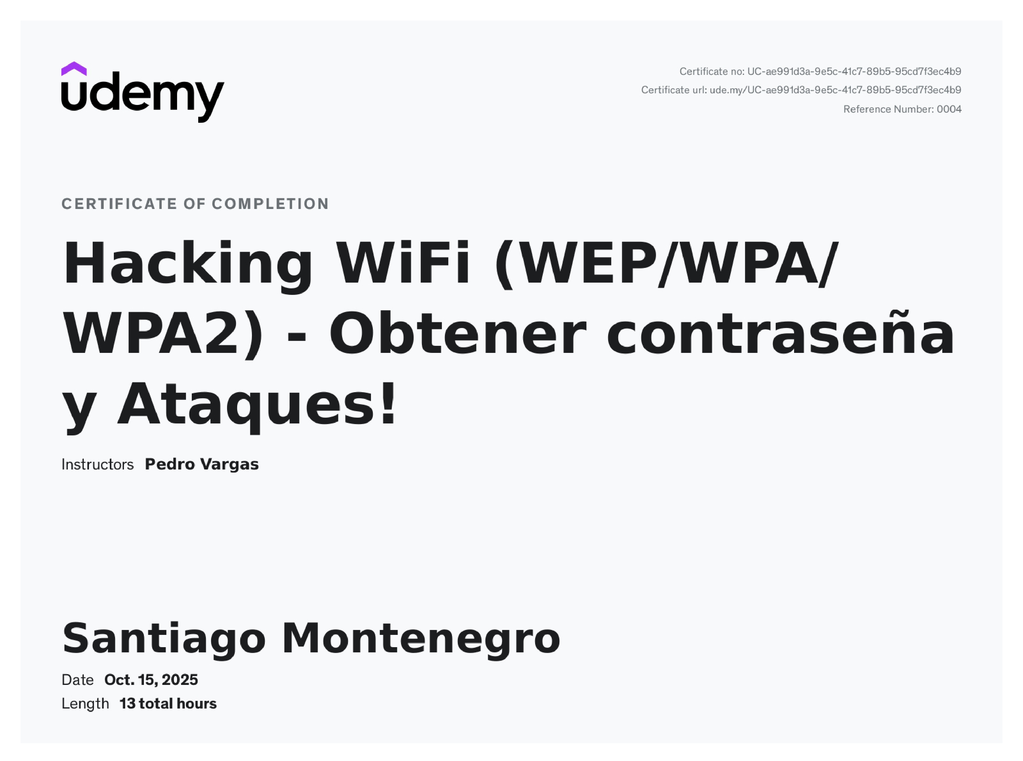 Hacking WIFI (Udemy)